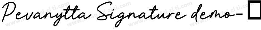 Pevanytta Signature demo字体转换